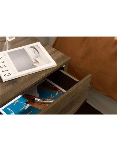 Texas Walnut Effect 2 Drawer Bedside, P8CNER22