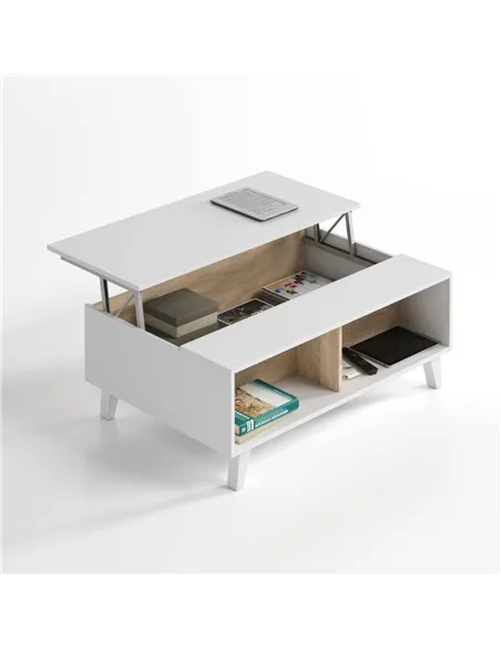 Toris Coffee Table Oak and White, 2606