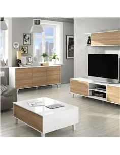Toris Coffee Table Oak and White, 2606 2