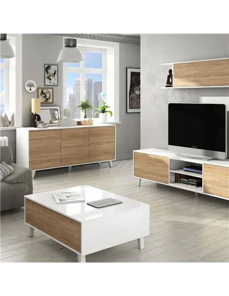 Toris Coffee Table Oak and White, 2606