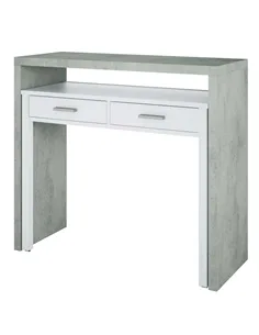 Turin Artic Concrete Grey And White Desk, 2931 2