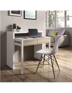 Turin White and Oak Desk & Dressing Table or Console Table, 2647 2