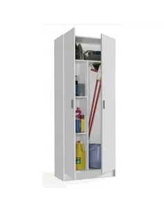 Utility Multi Purpose White 2 Door Storage Broom Cupboard, 2593