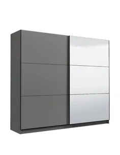Valentina Grey 220cm Sliding Wardrobe with Mirror, 3046