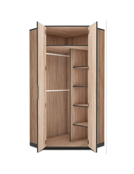 Vant Oak Effect 2 Door Corner Wardrobe, 2677
