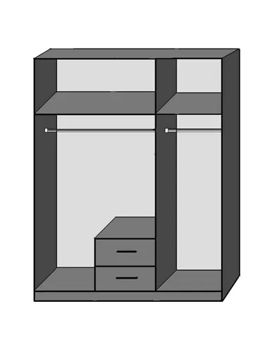 Venice Alpine White 3d 2drw Wardrobe, 2392