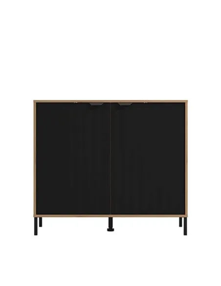 Vilamoura Artisan Oak Effect And Black Small Sideboard, 3422