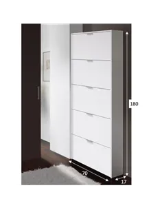 Zappa Shoe Cabinet White Gloss, 2589 2