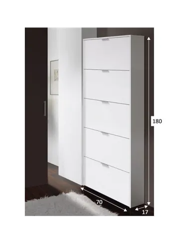 Zappa Shoe Cabinet White Gloss, 2589