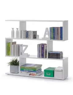 Zing Short White Gloss Bookcase, 2507