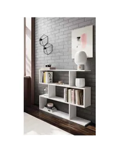 Zing Short White Gloss Bookcase, 2507 2