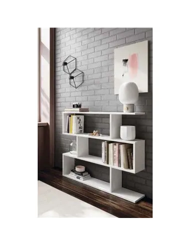 Zing Short White Gloss Bookcase, 2507