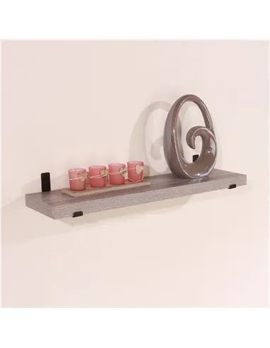Core Products 60cm chunky shelf with sit on brackets - grey oak effect