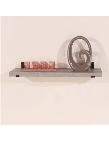 Core Products 80cm chunky shelf with sit on brackets - grey oak effect