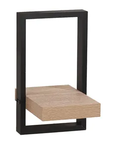 Core Products framed floating shelf kit - oak effect shelf with black frame