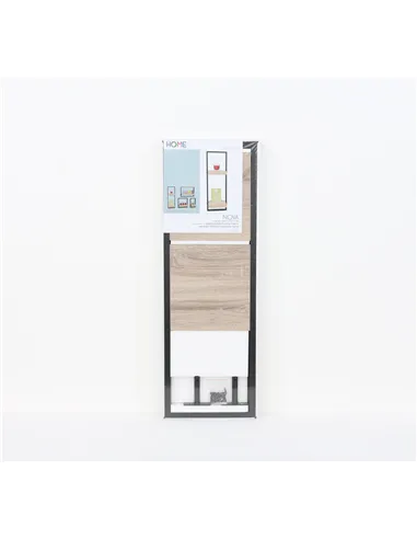 Core Products framed double floating shelf kit - oak effect shelf with black frame