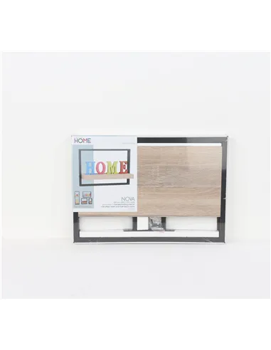 Core Products framed floating shelf kit - oak effect shelf with black frame