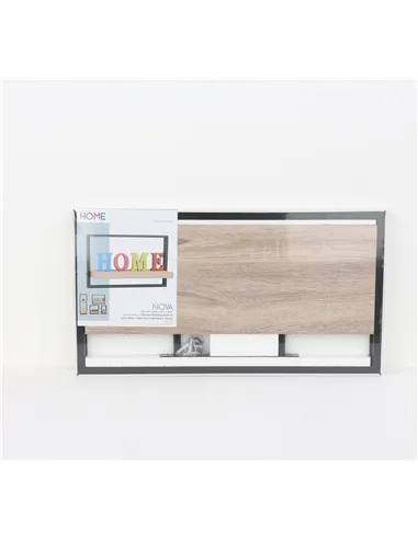 Core Products framed floating shelf kit - oak effect shelf with black frame