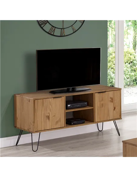 Core Products Augusta Pine 2 door flat screen TV unit