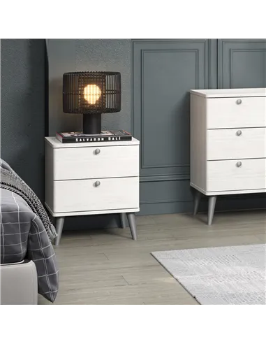 Core Products Augusta Curve 2 drawer bedside cabinet