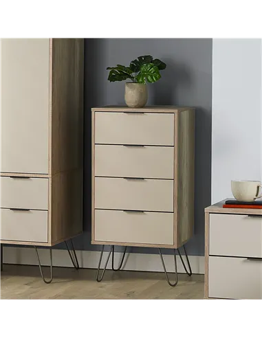 Core Products Augusta Driftwood 4 drawer narrow chest of drawers