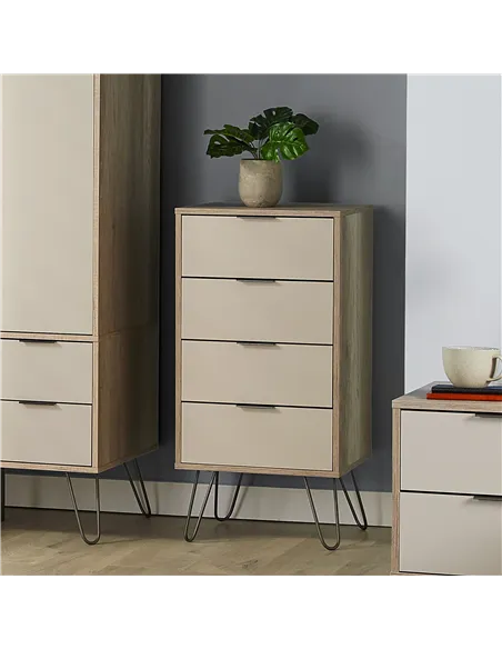 Core Products Augusta Driftwood 4 drawer narrow chest of drawers