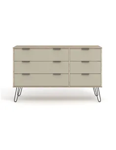 Core Products Augusta Driftwood 3+3 drawer wide chest of drawers 2