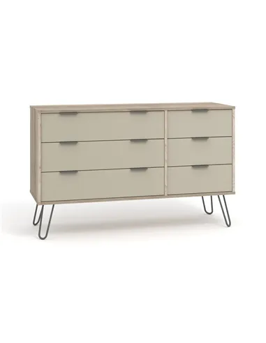 Core Products Augusta Driftwood 3+3 drawer wide chest of drawers