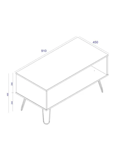 Core Products Augusta Driftwood open coffee table