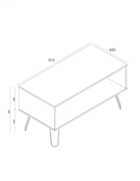 Core Products Augusta Driftwood open coffee table