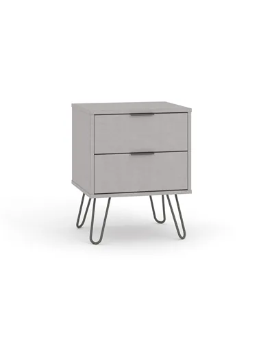 Core Products Augusta Grey 2 drawer bedside cabinet