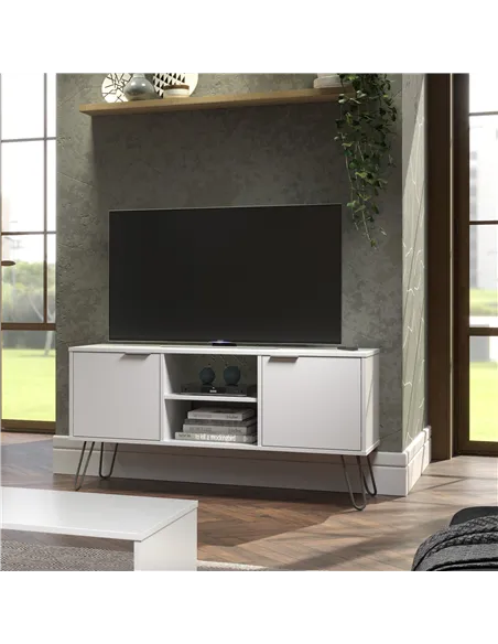 Core Products Augusta White 2 door flat screen TV unit
