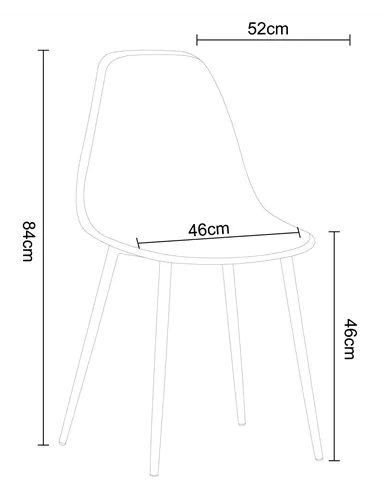 Core Products Aspen curve chair black plastic seat with black metal legs (pair)