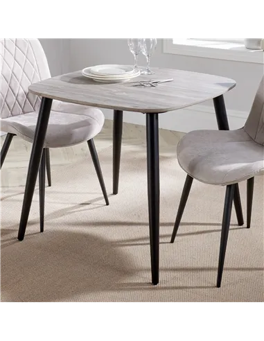 grey oak effect with black tapered legs