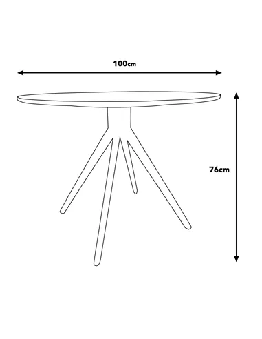 white painted top with black pedestal leg frame