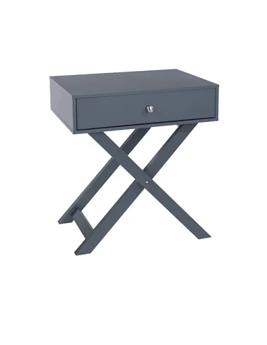 Core Products Options Blue X leg  1 drawer petite bedside cabinet