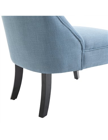 HOMCOM Fabric Single Sofa, Tub Chair, Upholstered Bedroom Chair with Pillow, Solid Wood Leg for Home, Living Room, Dining Room, 