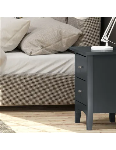 Core Products Como Blue 2 petite drawer bedside cabinet