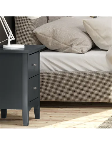 Core Products Como Blue 2 drawer bedside cabinet