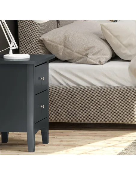 Core Products Como Blue 2 drawer bedside cabinet