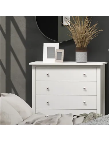 Core Products Como White 4 drawer chest