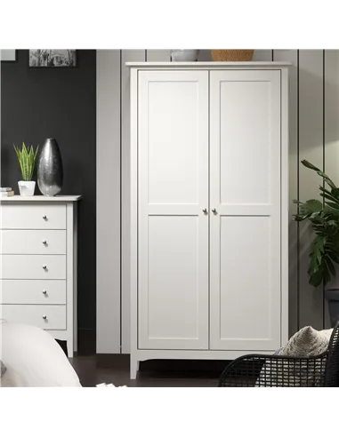 Core Products Como White 2 door wardrobe