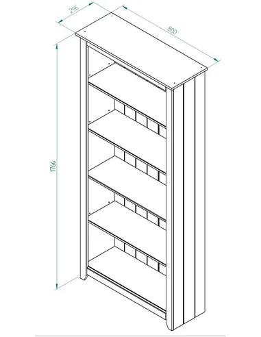 Core Products Capri tall bookcase