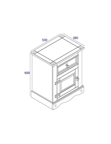 1 drawer bedside cabinet