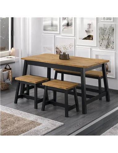 Core Products Corona Black live edge large dining table