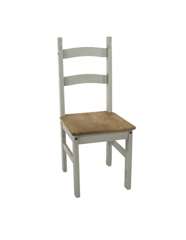 Core Products Corona Grey solid pine chairs (pair)