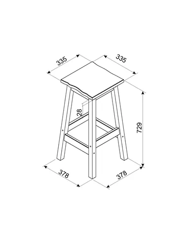 Core Products Corona Grey live edge high breakfast stools  (pair)