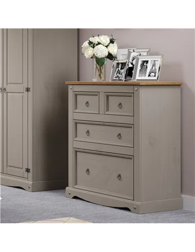 Core Products Corona Grey 2+2 drawer chest