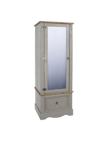 Core Products Corona Grey armoire with mirrored door
