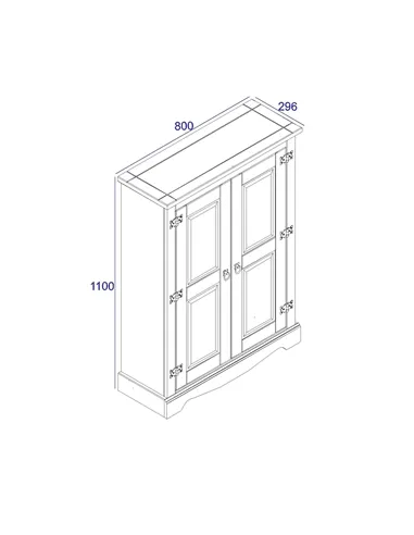 Core Products Corona Grey 2 door cupboard unit